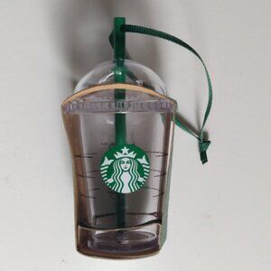 Starbucks Frap Clear Dome Top 3 inch Frappuccino Holiday Ornament Cup